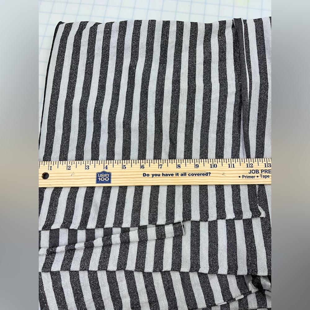 Black and White Striped Fabric